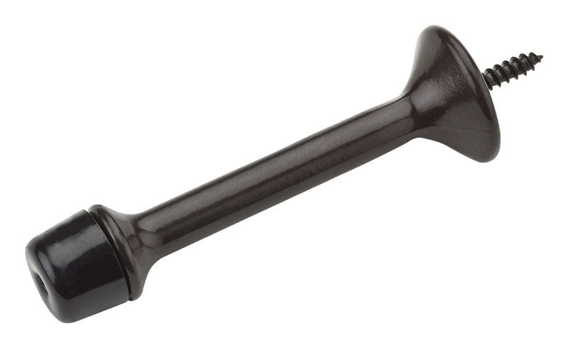 NATIONAL HARDWARE - National Hardware 3 in. L Zinc w/Rubber Tip Oil Rubbed Bronze Rigid Door Stop Mounts to wall 1 in.
