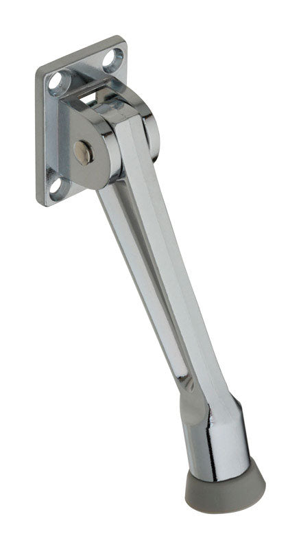 NATIONAL HARDWARE - National Hardware Zinc w/Rubber Tip Chrome Silver Door Stop Mounts to door