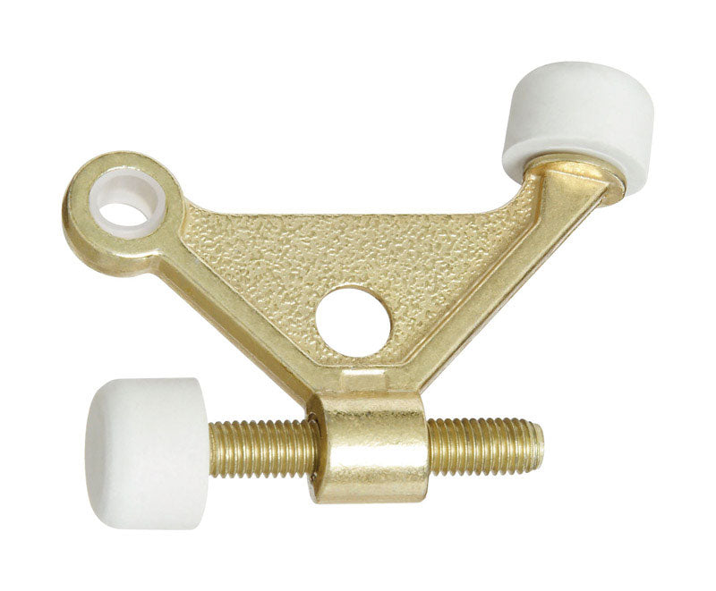 NATIONAL HARDWARE - National Hardware Zinc w/Rubber Tip Brass Gold Hinge Pin Door Stop Mounts to door