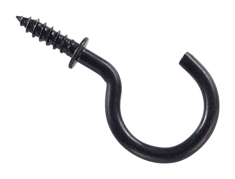 NATIONAL HARDWARE - National Hardware Black Steel 1 in. L Cup Hook 13 lb 30 pk