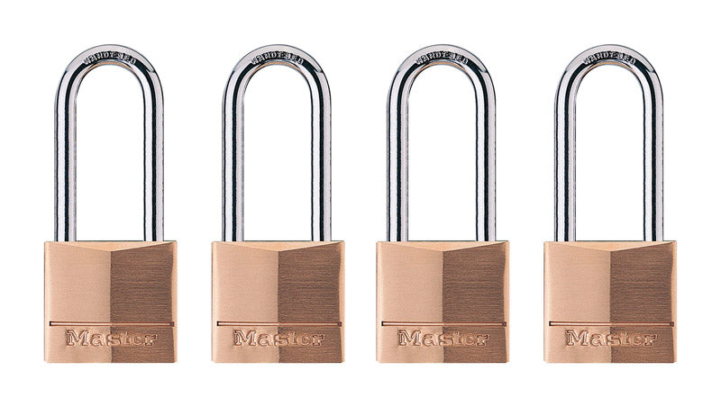 MASTER LOCK - Master Lock 1-9/16 in. W Brass 4-Pin Tumbler Padlock Keyed Alike
