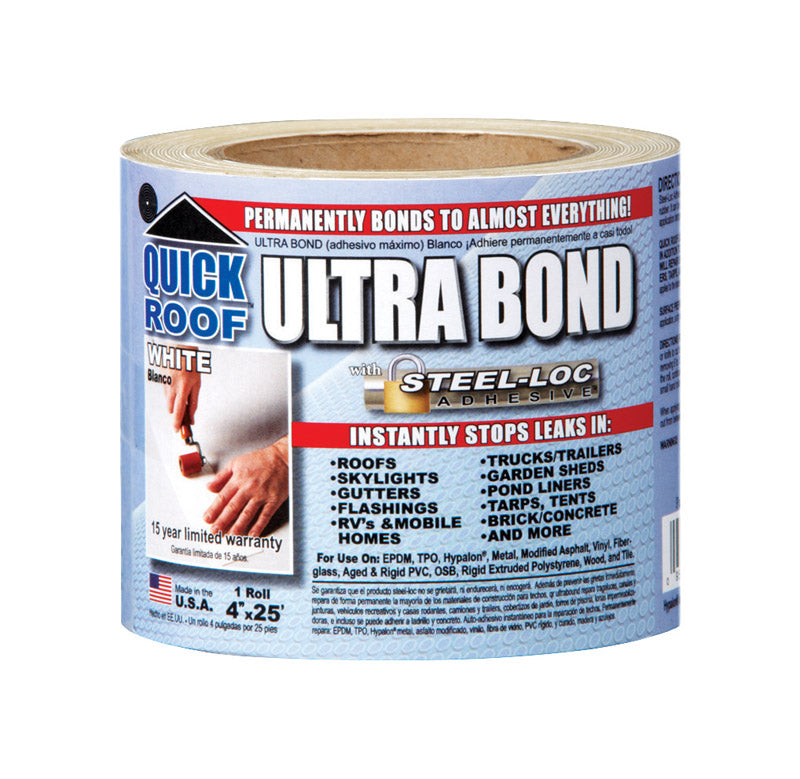 QUICK ROOF - Quick Roof Ultra Bond 4 in. W X 25 ft. L Tape Self-Adhesive Roof Repair White