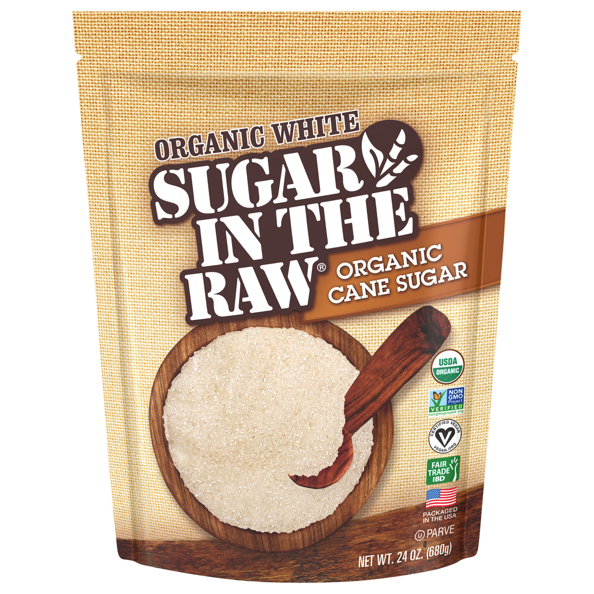 Sugar in the Raw® Organic White Cane Sugar 24 oz. Pouch - Case of 8