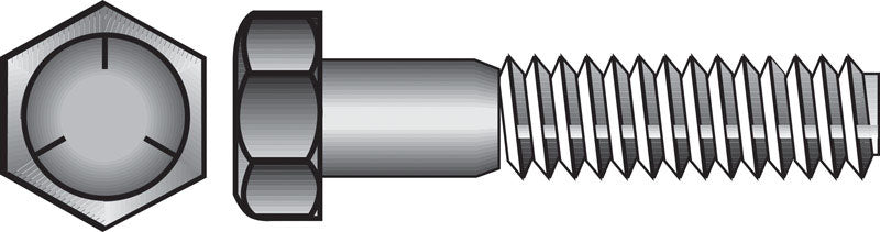 HILLMAN - Hillman 1/2 in. D X 2 in. L Heat Treated Zinc Steel Hex Head Cap Screw 50 pk