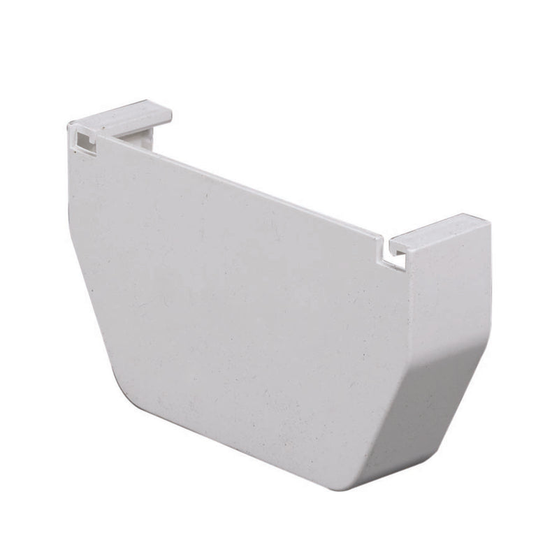AMERIMAX - Amerimax 5.8 in. H X 4.5 in. W X 5 in. L White Vinyl U Gutter End Cap - Case of 20