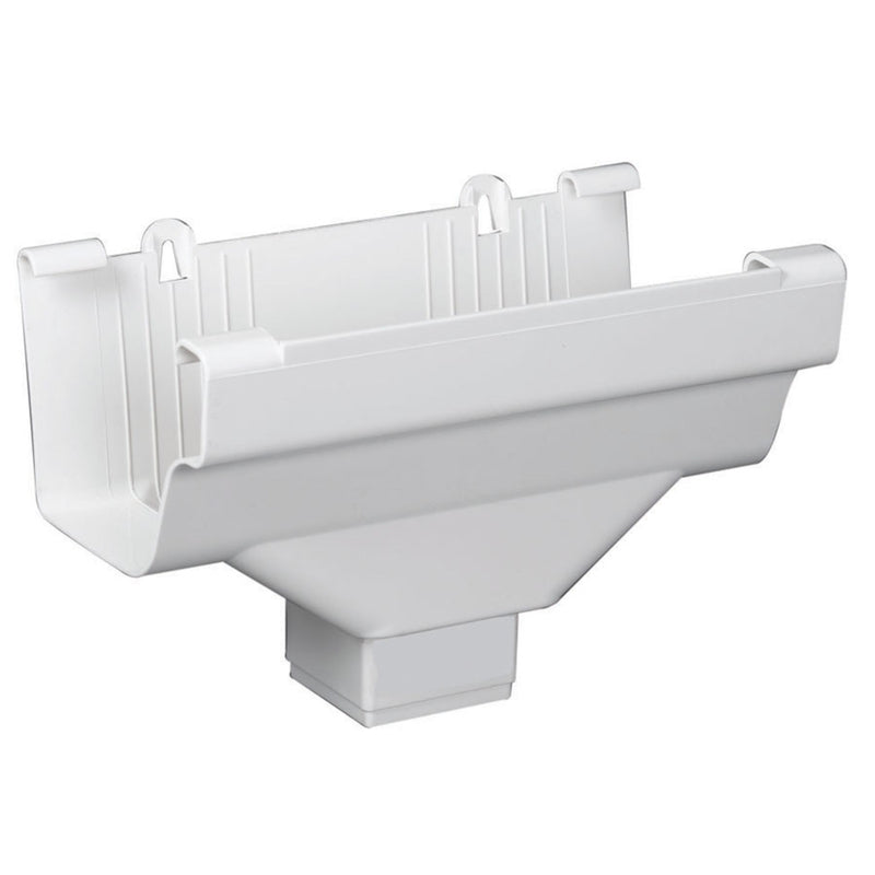 AMERIMAX - Amerimax 5 in. W X 9 in. L White Vinyl Traditional Gutter Drop Outlet