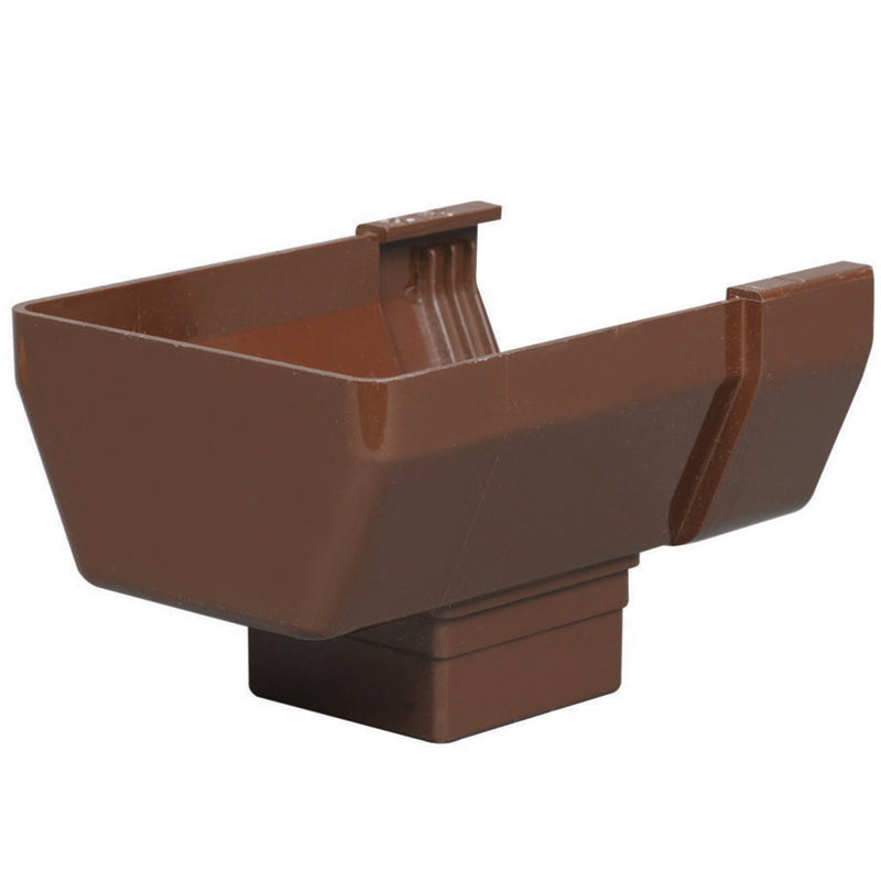 AMERIMAX - Amerimax 5.8 in. H X 4.5 in. W X 5.8 in. L Brown Vinyl U Gutter Drop Outlet - Case of 10