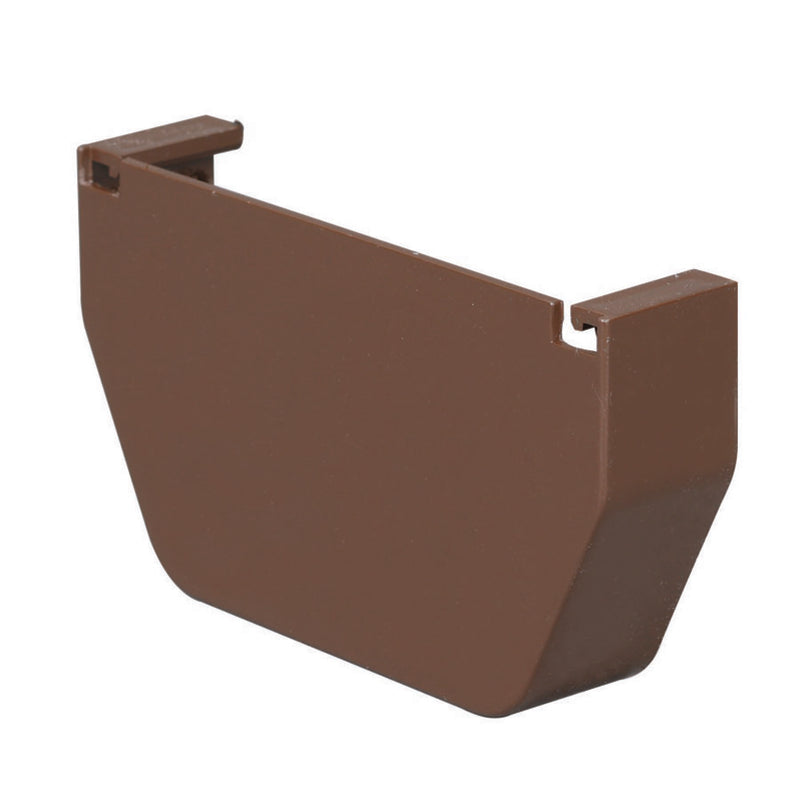 AMERIMAX - Amerimax 5.8 in. H X 4.5 in. W X 5 in. L Brown Vinyl U Gutter End Cap - Case of 20