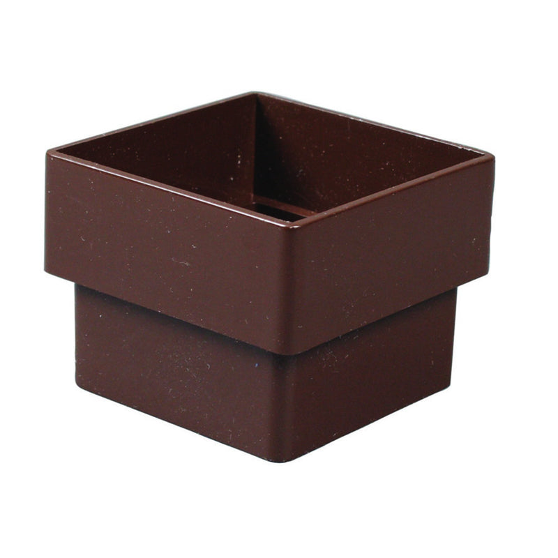 AMERIMAX - Amerimax 2.6 in. H X 2 in. W X 2 in. L Brown Vinyl U Downspout Connector - Case of 10