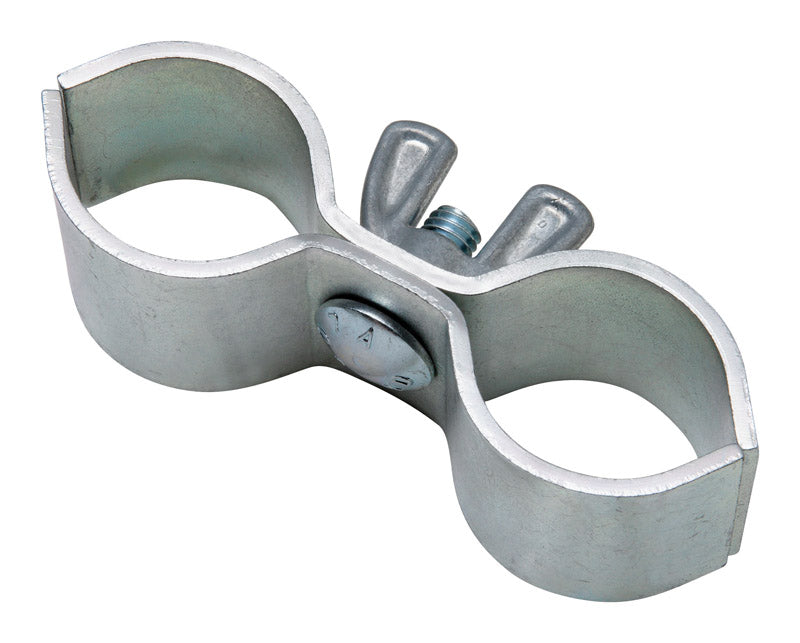 NATIONAL HARDWARE - National Hardware 1.63 in. L Zinc-Plated Silver Steel Gate Pipe Clamp 1 pk