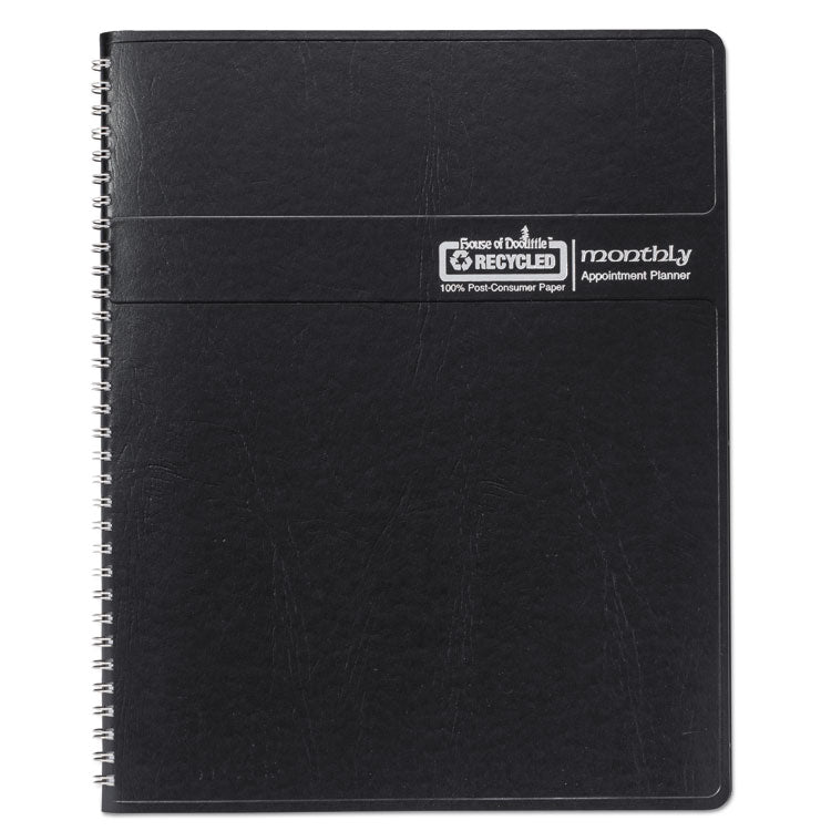 House of Doolittle - 14-Month Recycled Ruled Monthly Planner, 8.75 x 6.78, Black Cover, 14-Month (Dec to Jan): 2023 to 2025 (8983538)