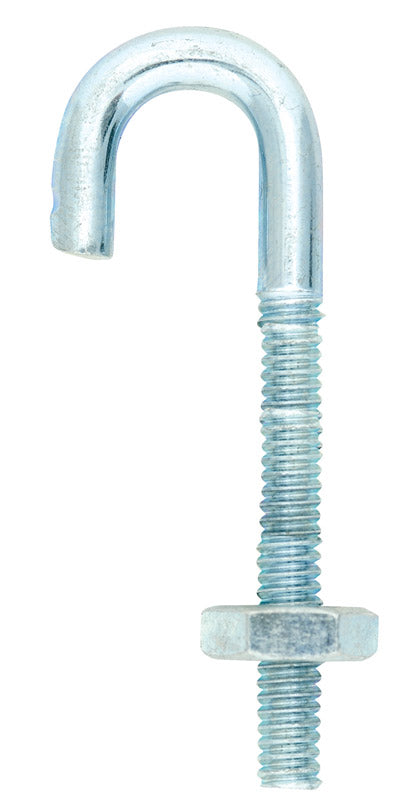 HAMPTON - Hampton Medium Zinc-Plated Silver Zinc 0.625 in. L J-Bolt 110 lb 1 pk - Case of 10