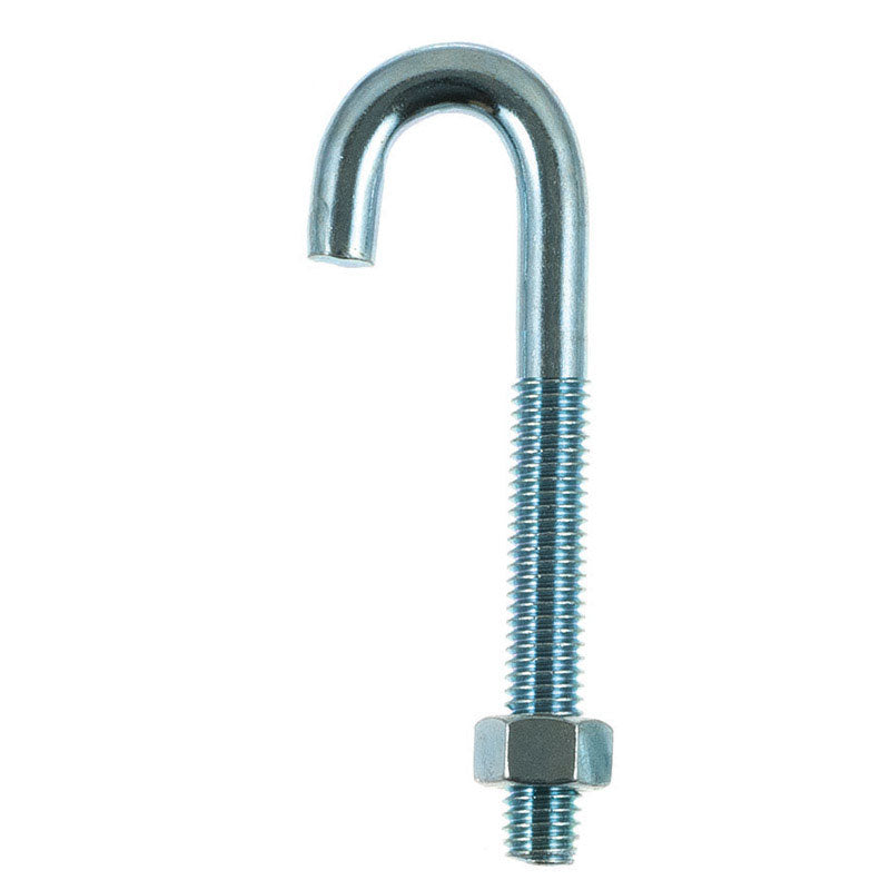 HAMPTON - Hampton Small Zinc-Plated Silver Zinc 1 in. L J-Bolt 375 lb 1 pk - Case of 10 [02-3459-867]