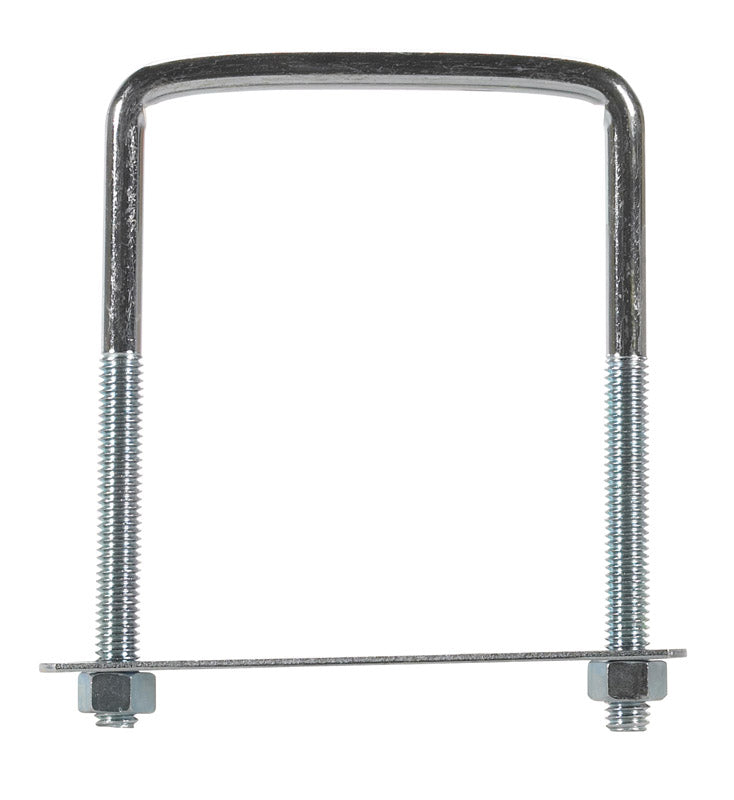 HAMPTON - Hampton 3/8 in. X 3.7 in. W X 5 in. L Coarse Zinc-Plated Steel Lumber Size Square Bend U-Bolt - Case of 5