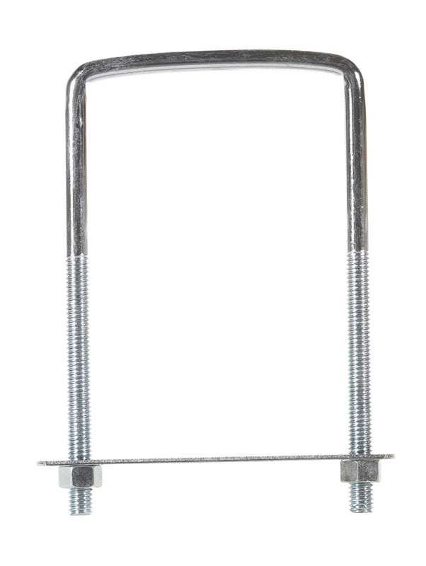 HAMPTON - Hampton 3-3/4 in. X 3-5/8 in. W X 6 in. L Coarse Zinc-Plated Steel Lumber Size Square Bend U-Bolt - Case of 5