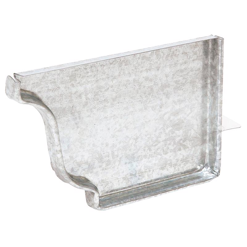 AMERIMAX - Amerimax 2.875 in. H X 0.5 in. W X 4 in. L Silver Galvanized Steel K Gutter End Cap - Case of 15 [15206]