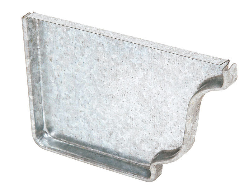 AMERIMAX - Amerimax 2.875 in. H X 0.5 in. W X 4 in. L Silver Galvanized Steel K Gutter End Cap - Case of 15 [15205]
