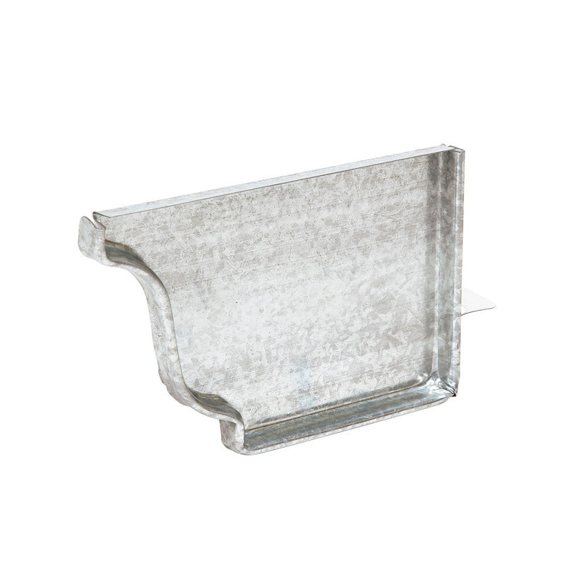 AMERIMAX - Amerimax 0.5 in. H X 3.5 in. W X 5 in. L Metallic Galvanized Steel K Right End Cap - Case of 15