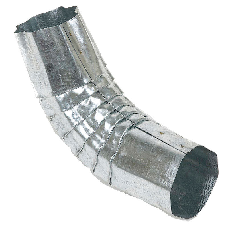AMERIMAX - Amerimax 3 in. H X 3 in. W X 9 in. L Metallic Galvanized Steel Downspout Elbow