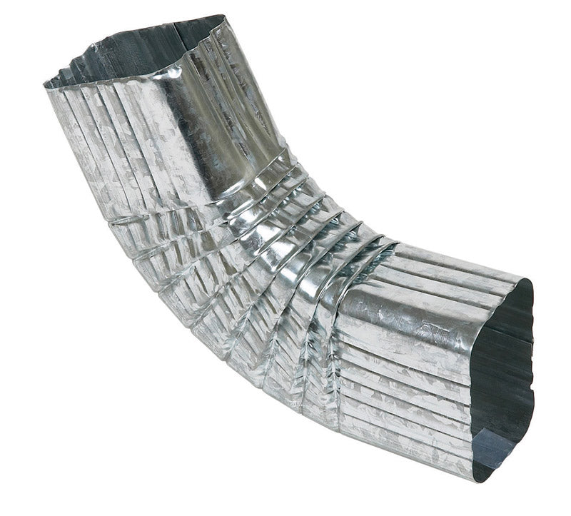 AMERIMAX - Amerimax 2 in. H X 3 in. W X 10 in. L Metallic Galvanized Steel B Downspout Elbow - Case of 15