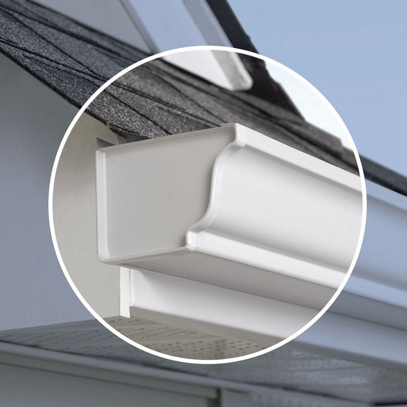 AMERIMAX - Amerimax 5 in. H X 5 in. W X 5 in. L White Aluminum K Left End Cap - Case of 15