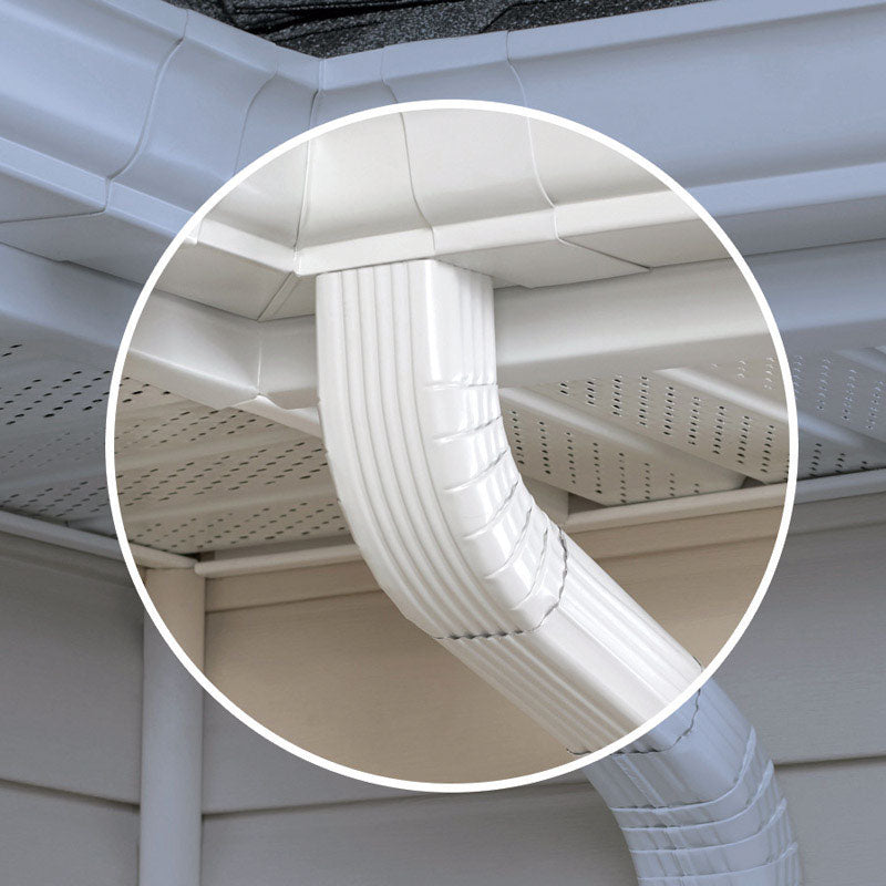 AMERIMAX - Amerimax 2 in. H X 3 in. W X 17 in. L White Aluminum A Gutter Elbow