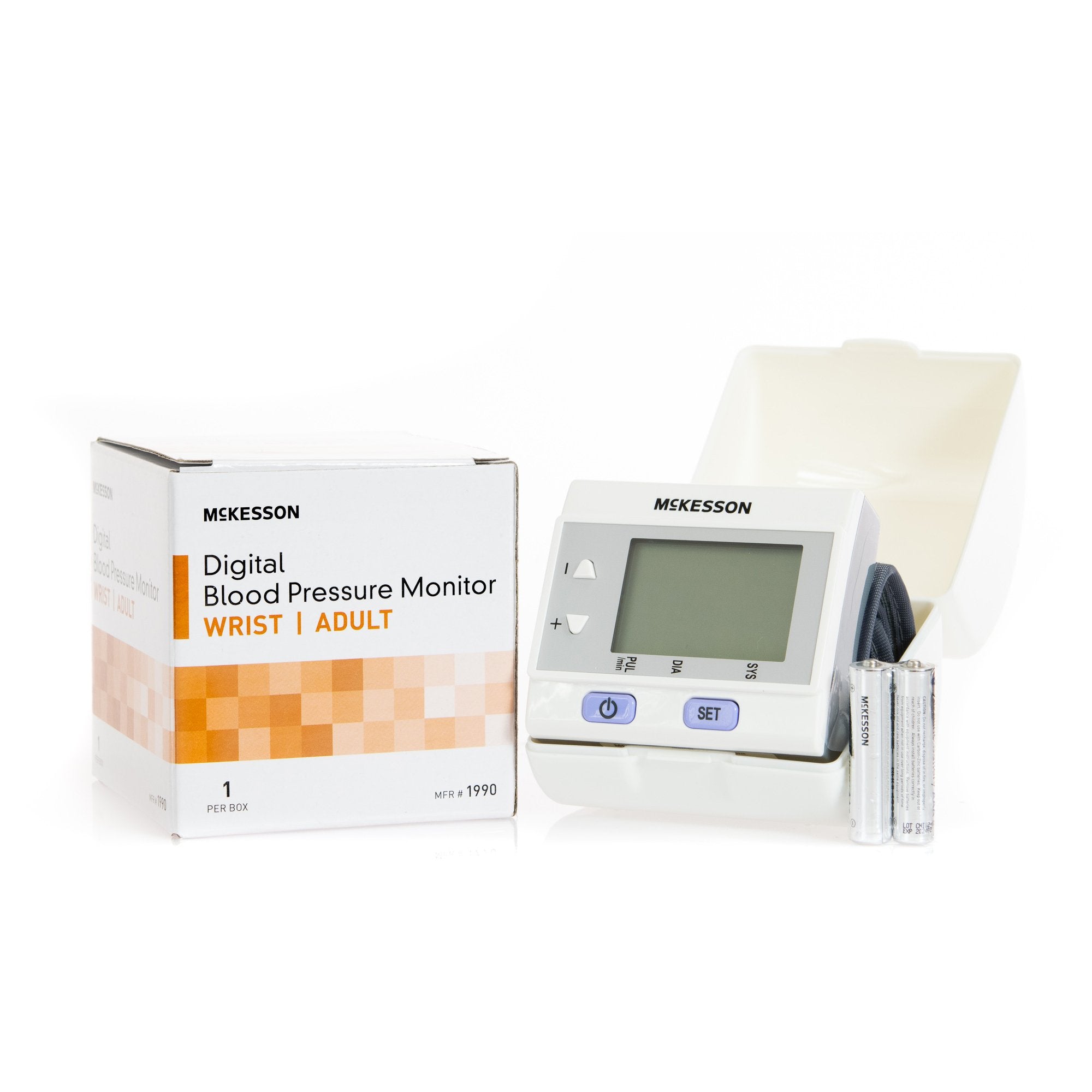 McKesson Brand - Home Automatic Digital Blood Pressure Monitor McKesson Brand One Size Fits Most Cuff Nylon Cuff Desk Model [1/EA]