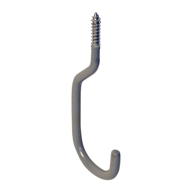 CRAWFORD - Crawford 5.9 in. L Vinyl Coated Gray Steel Medium Storage Hook 13 lb. cap. 2 pk