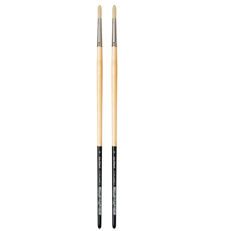 CHUNEO Synthetic Hog Bristle, Oil, Round, Series 7729, Size 8, Pack of 2
