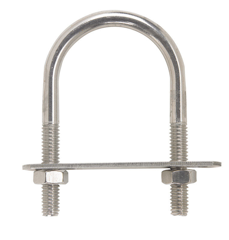 HAMPTON - Hampton 5/16 in. X 1-3/4 in. W X 3 in. L Coarse Stainless Steel U-Bolt - Case of 5
