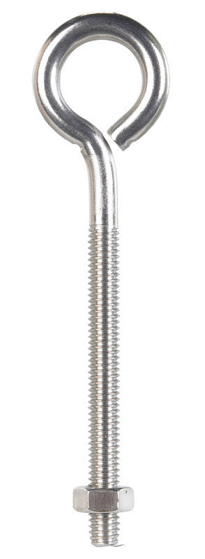 HAMPTON - Hampton 5/16 in. X 5 in. L Stainless Stainless Steel Eyebolt Nut Included - Case of 5