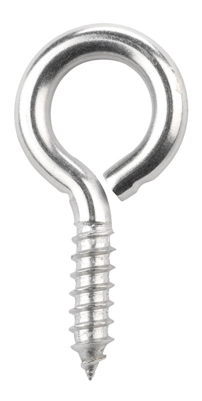 HAMPTON - Hampton 3/8 in. D X 2-7/8 in. L Polished Stainless Steel Screw Eye 250 lb. cap. 1 pk - Case of 10