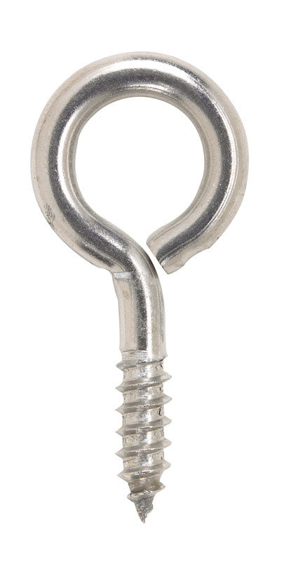 HAMPTON - Hampton 9/32 in. D X 2-5/16 in. L Polished Stainless Steel Screw Eye 120 lb. cap. 1 pk - Case of 20