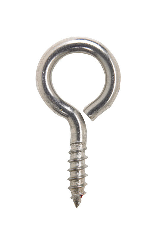 HAMPTON - Hampton 3/16 in. D X 1-5/8 in. L Polished Stainless Steel Screw Eye 60 lb. cap. 1 pk - Case of 20
