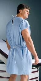 Graham Medical Products - Patient Exam Gown Medium / Large Blue Disposable [50/CS] (153061_CS)