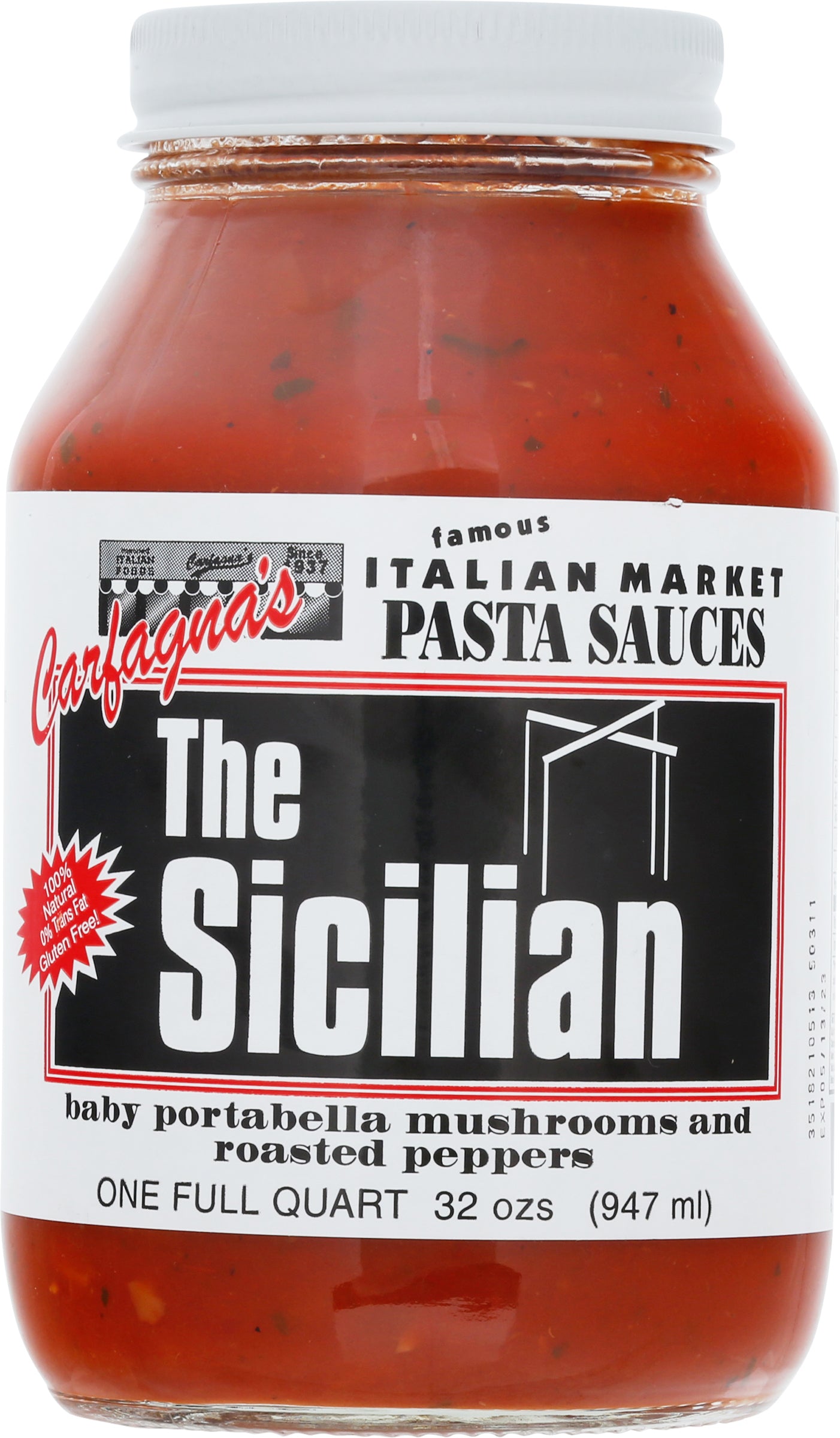 Carfagna's The Sicilian Pasta Sauce 1 qt Jar - Case of 6