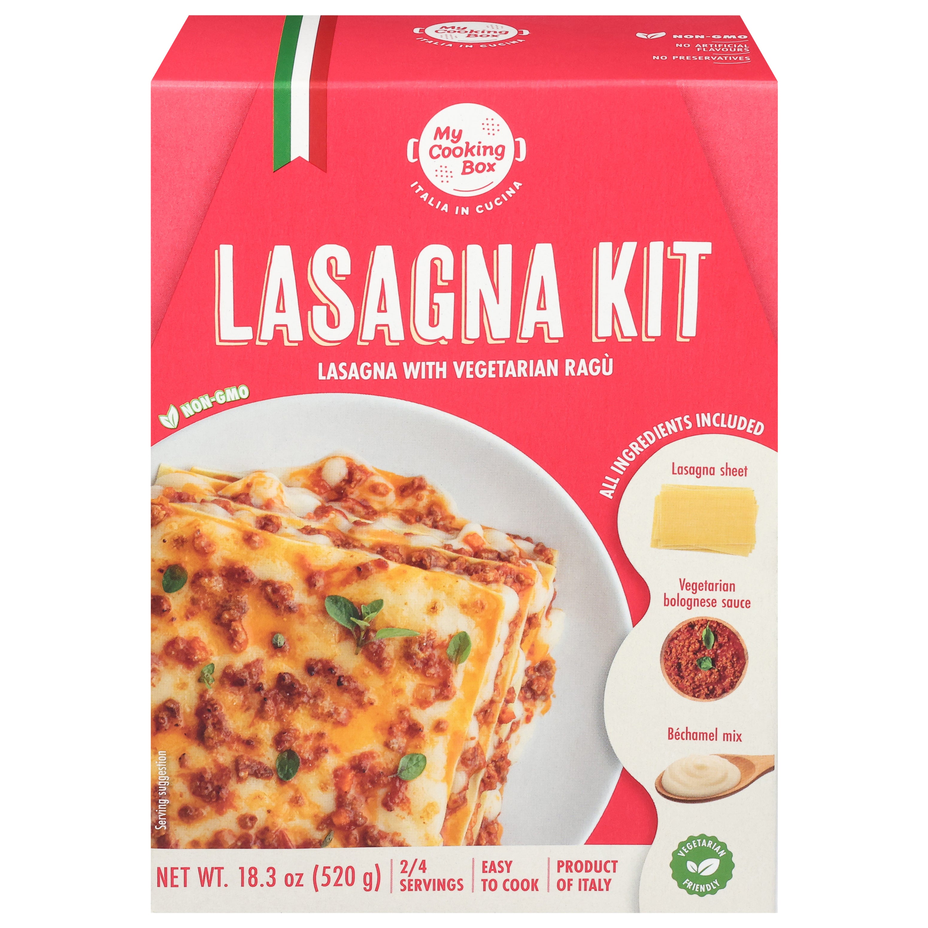 My Cooking Box Italia In Cucina Lasagna Kit with Vegetarian Ragu 18.3 oz - Case of 7