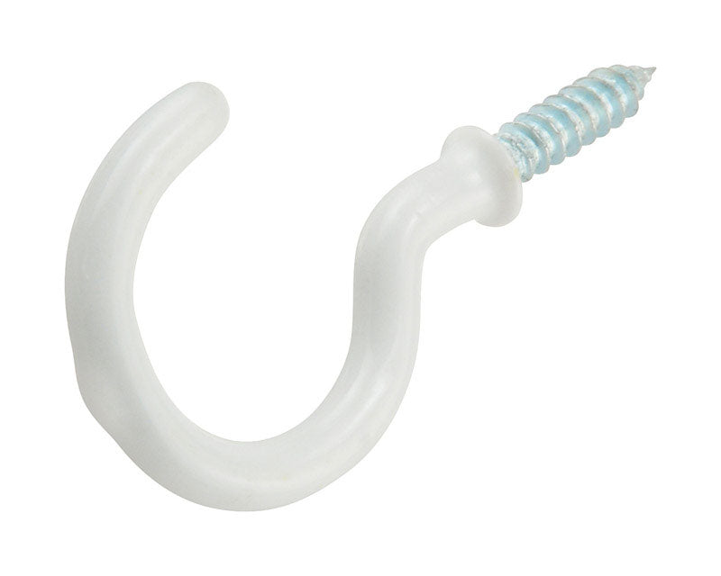 HILLMAN - Ook Small Vinyl Coated White Steel 7/8 in. L Cup Hook 1 lb 1 pk - Case of 12