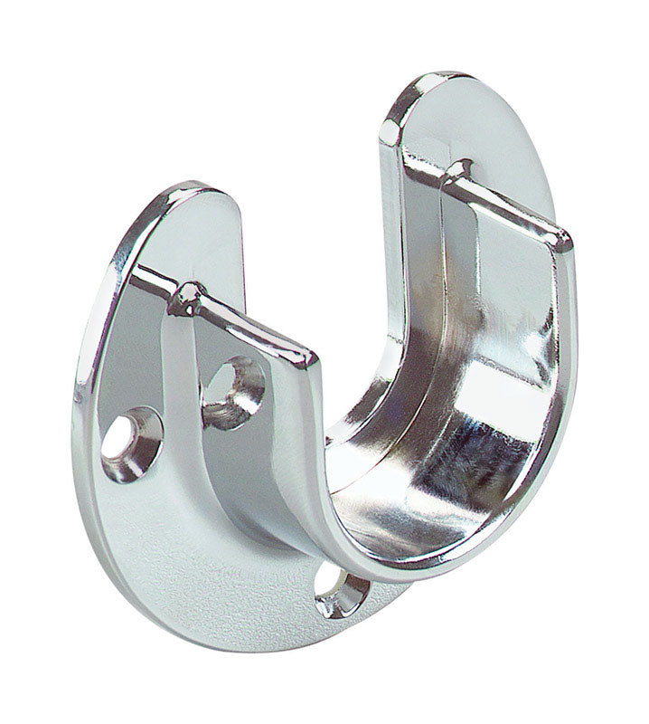 KNAPE & VOGT - Knape & Vogt 2-1/4 in. L X 1-5/16 in. D Polished Chrome Steel Closet Rod Flange - Case of 12