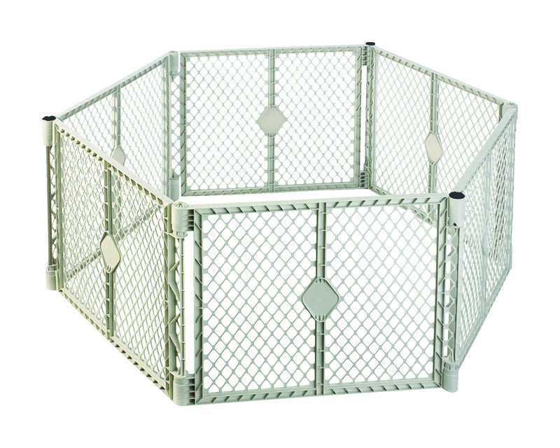 NORTH STATES - North States Superyard Gray 26 in. H X 18.5 in. W Plastic Child Safety Gate