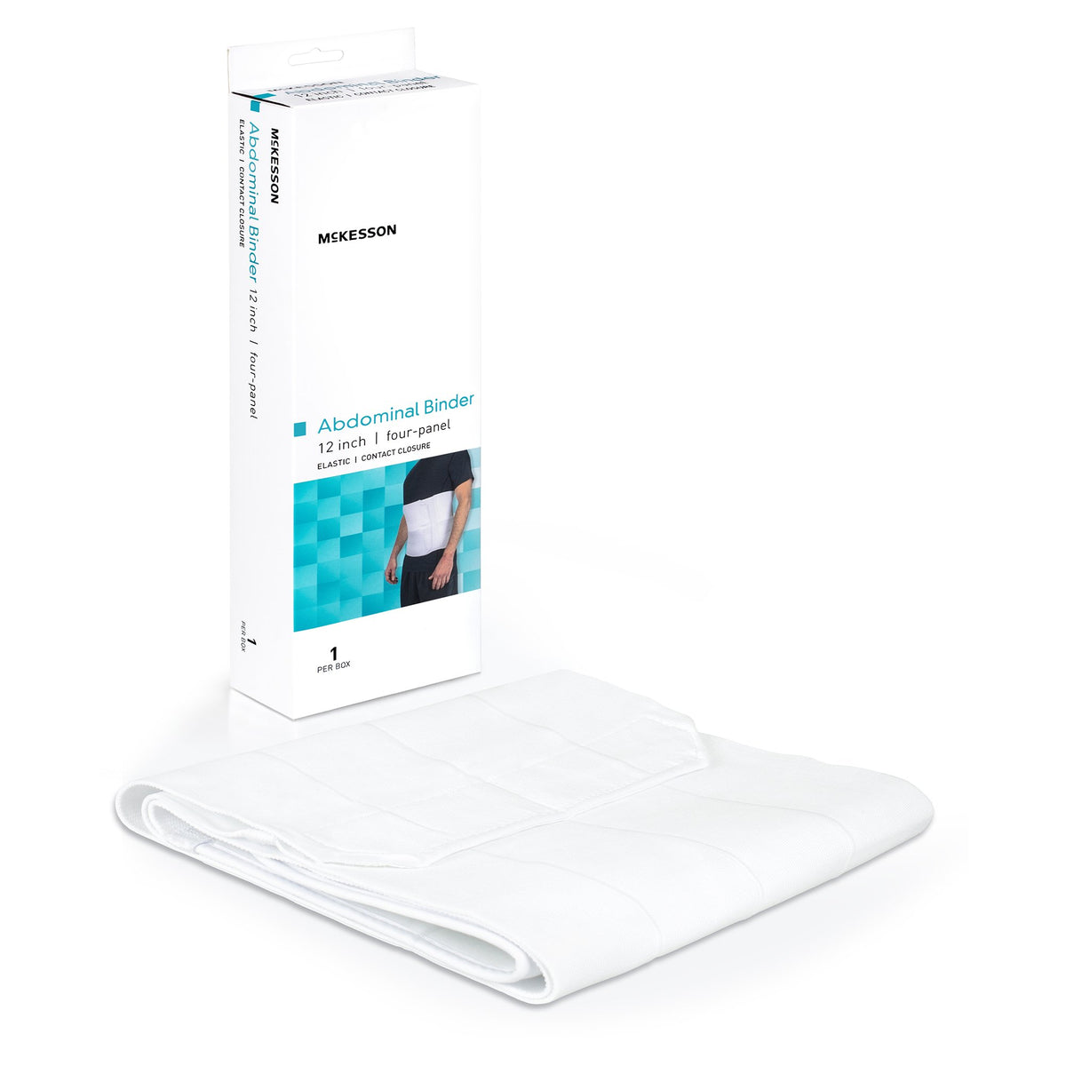 McKesson Brand - Abdominal Binder McKesson Medium / Large Hook and Loop Closure 45 to 62 Inch Waist Circumference 12 Inch Height Adult [1/EA]