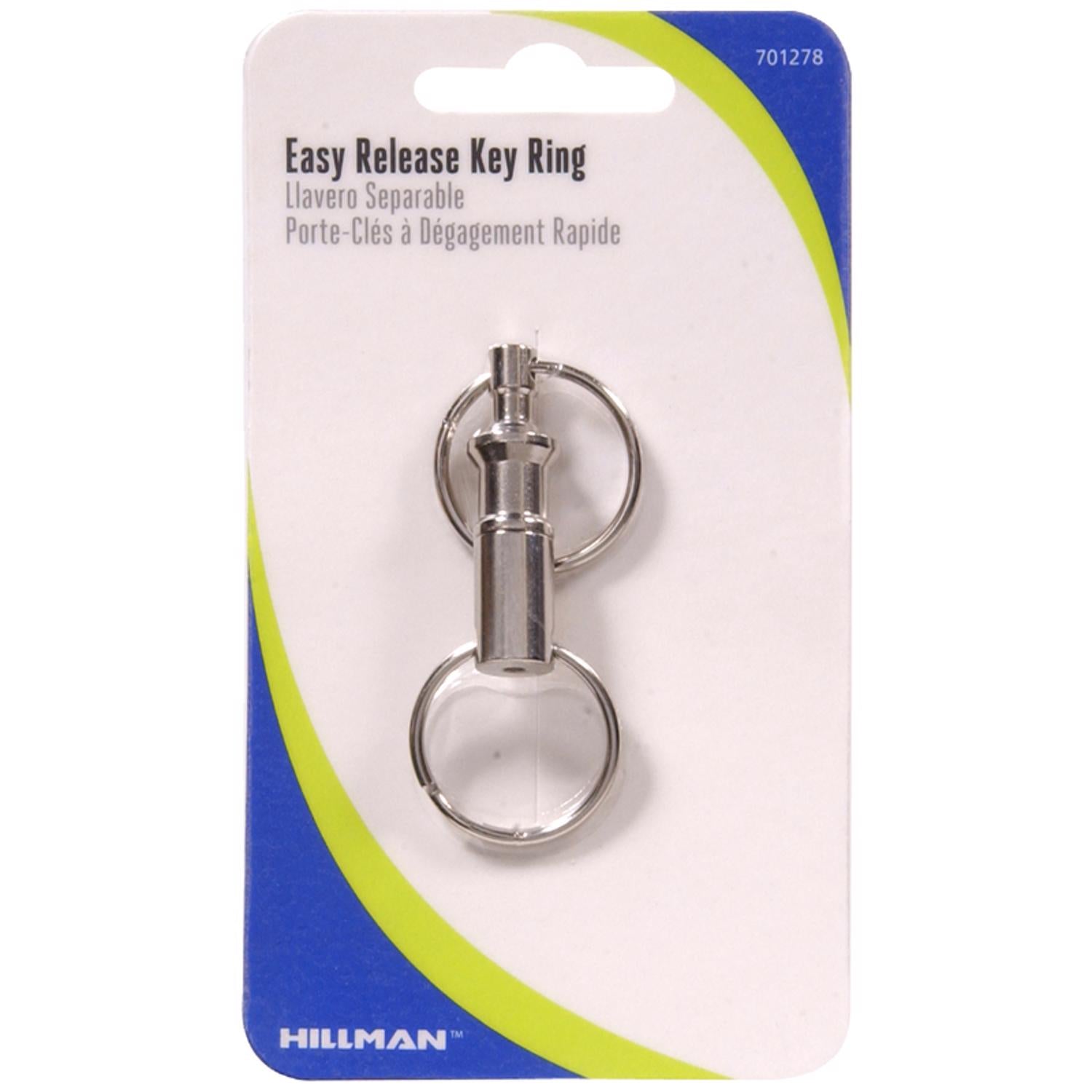 HILLMAN 1 in. D Metal Chrome Pull Apart Key Ring - Case of 12