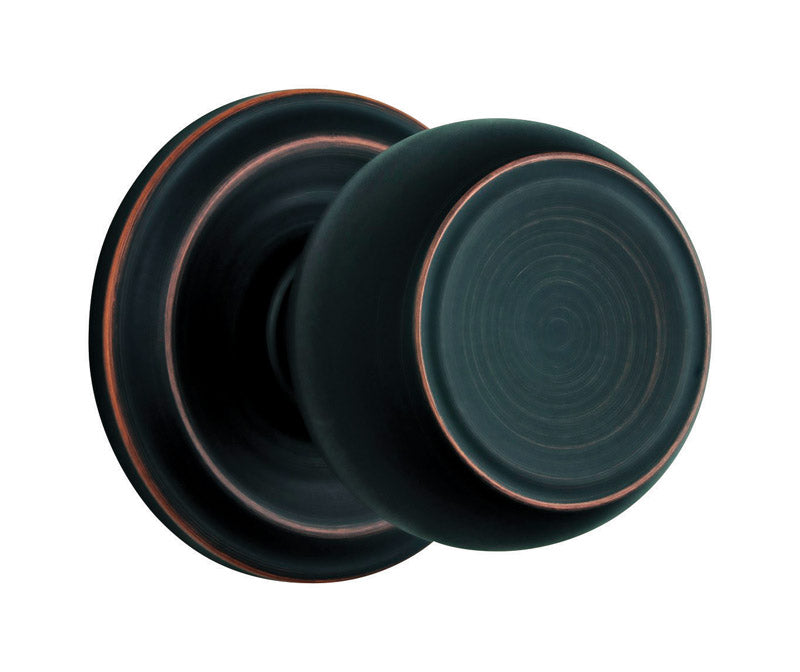 BRINKS - Brinks Push Pull Rotate Stafford Oil Rubbed Bronze Passage Knob KW1 1.75 in.
