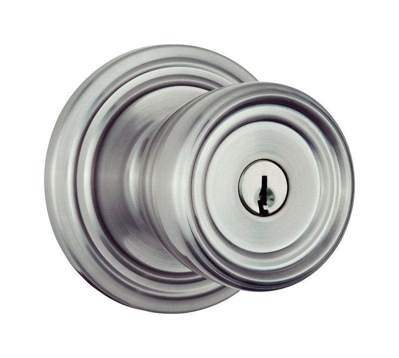 BRINKS HOME SECURITY - Brinks Push Pull Rotate Barrett Satin Nickel Single Cylinder Lock KW1 1.75 in. [23005-119]