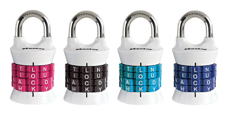 MASTER LOCK - Master Lock 1-1/2 in. W Metal 4-Dial Combination Padlock