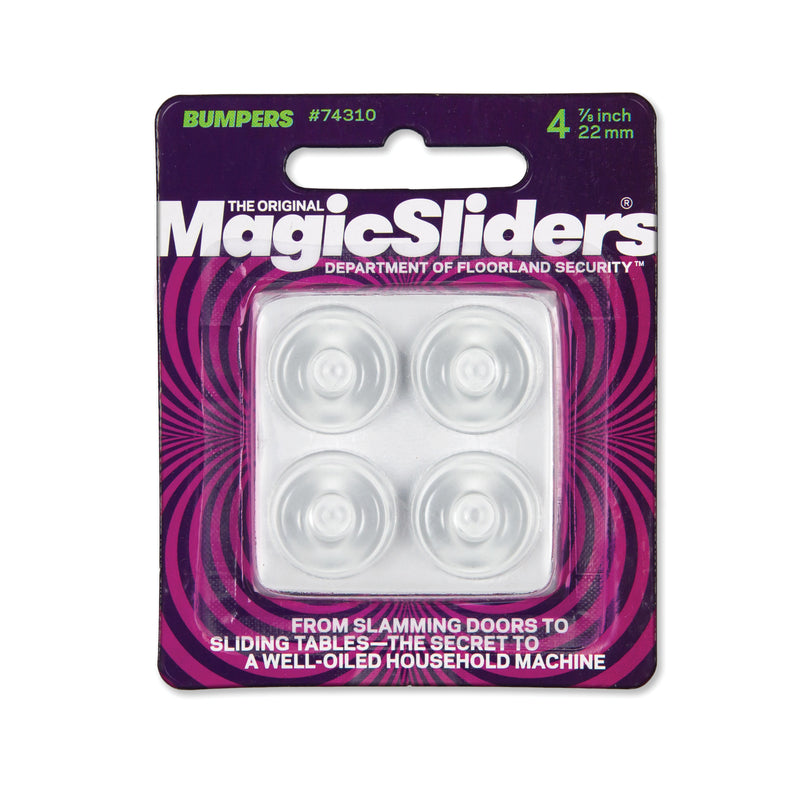 MAGIC SLIDERS - Magic Sliders Rubber Self Adhesive Bumper Pad Clear Round 7/8 in. W X 7/8 in. L 4 pk
