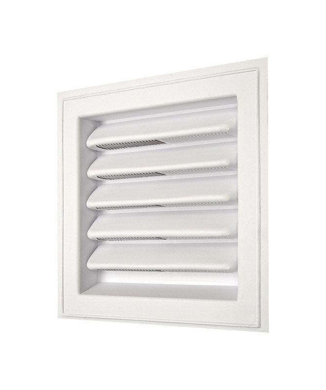 MASTER FLOW - Master Flow 12 in. W X 12 in. L White Plastic Wall Louver