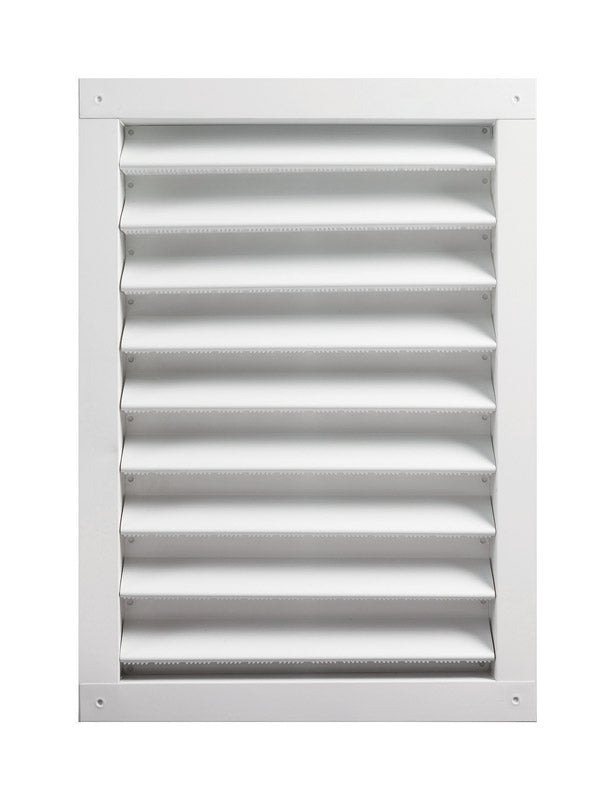 MASTER FLOW - Master Flow 14 in. W X 24 in. L White Aluminum Wall Louver