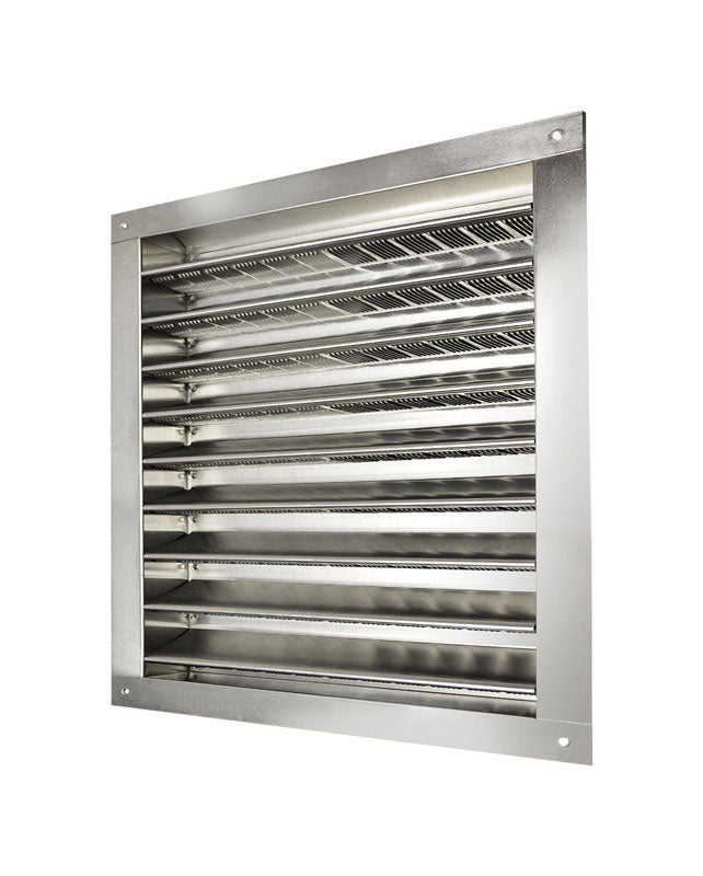 MASTER FLOW - Master Flow 12 in. W X 12 in. L Metallic Silver Aluminum Wall Louver