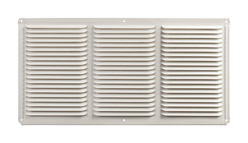 MASTER FLOW - Master Flow 8 in. H X 16 in. W X 16 in. L Powder-Coated White Aluminum Undereave Vent